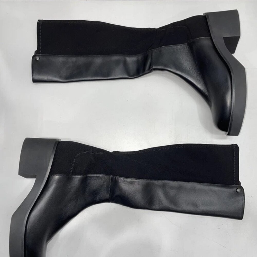 NEW STUART WEITZMAN Stuart Weitzman Gotham Leather Knee-High Boots Size 8B Black